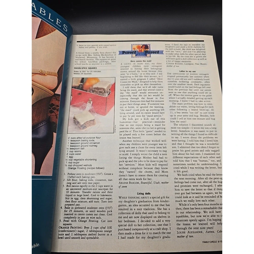 Family Circle Sept 13, 1983 vintage women's mag household‎ hints recipes